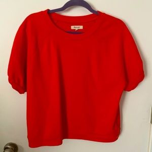 Madewell - Crop puffed shoulder top